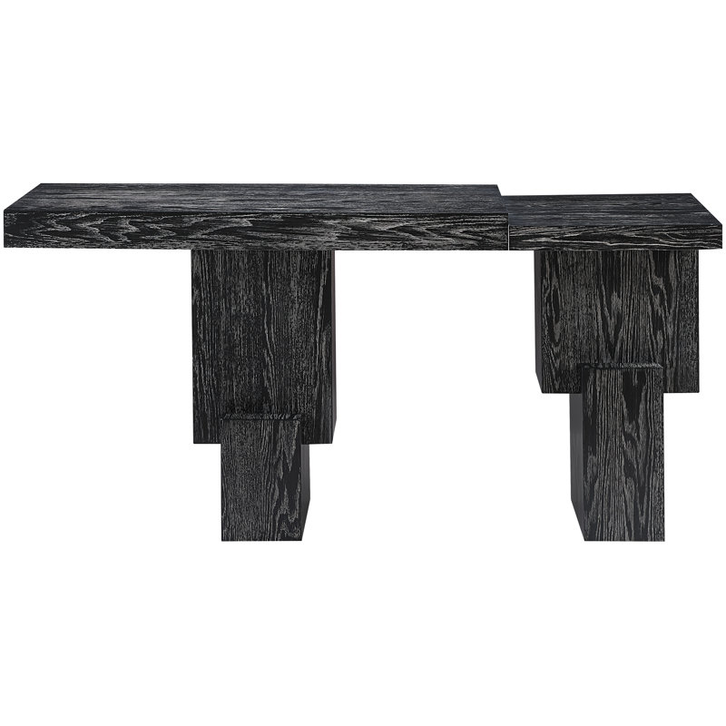 Benedetti Veneer And Solid Wood Console Table, Black