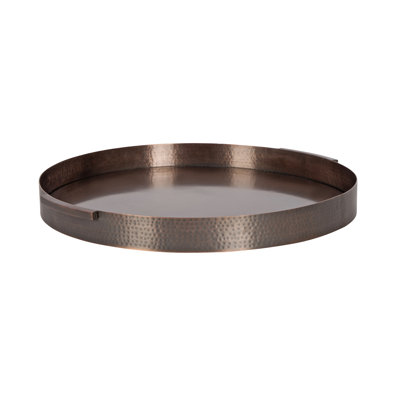 Samana Metal Round Ottoman Tray