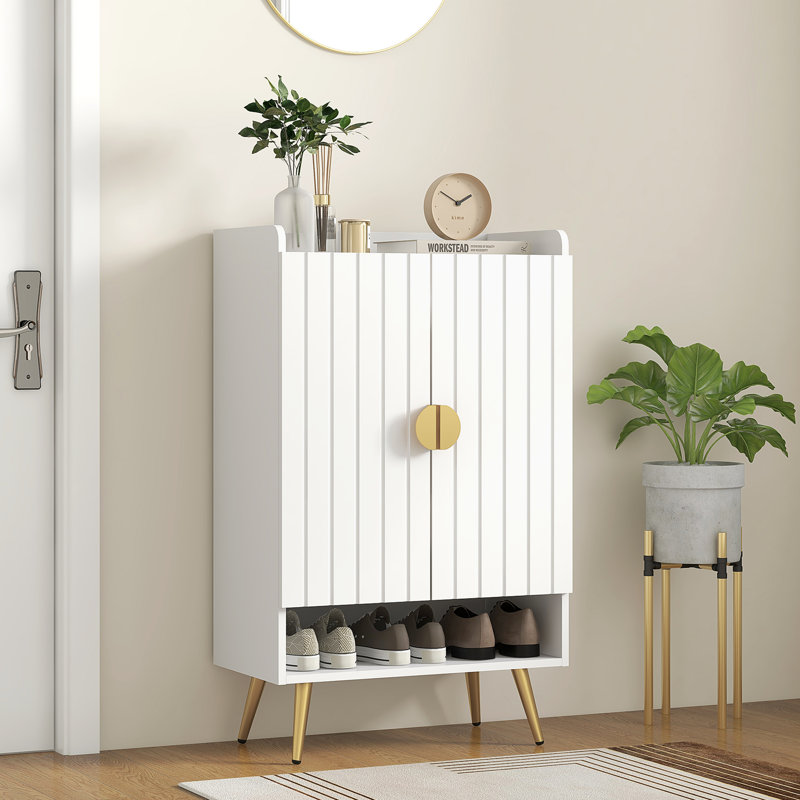 Armoire à chaussures étroite avec rangement