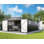 Remise de rangement extérieure Guardian Shelter Series AMERLIFE 13,2 x 21 x 8 pi, grande remise en métal avec 2 portes à double charnière, gris foncé