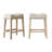 Set Of 2 Upholstered Backless Counter Stools, Contemporary Saddle Design Chairs-1615118823
