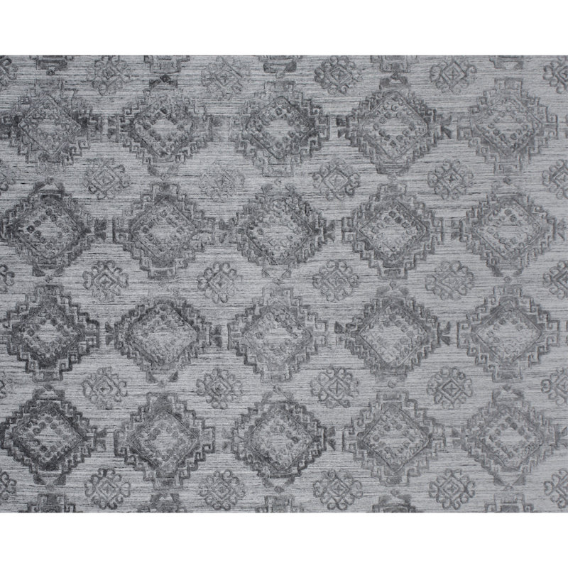 Geometric Area Rug in Gray
