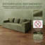 Canapé 71 po 3 places avec assise profonde et velours côtelé moelleux - aucun assemblage requis pour le salon, la chambre à coucher et le bureau-529258107