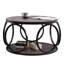 Table basse ronde 31,5 po avec tablettes de rangement à 2 niveaux Carnforth-997900811