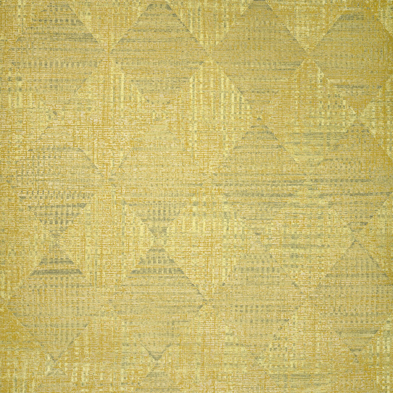 Chelchowska Pepper Collection Sheen Finish Geometric Diamond Raffia 10.05m x 53cm Wallpaper Roll, Yellow