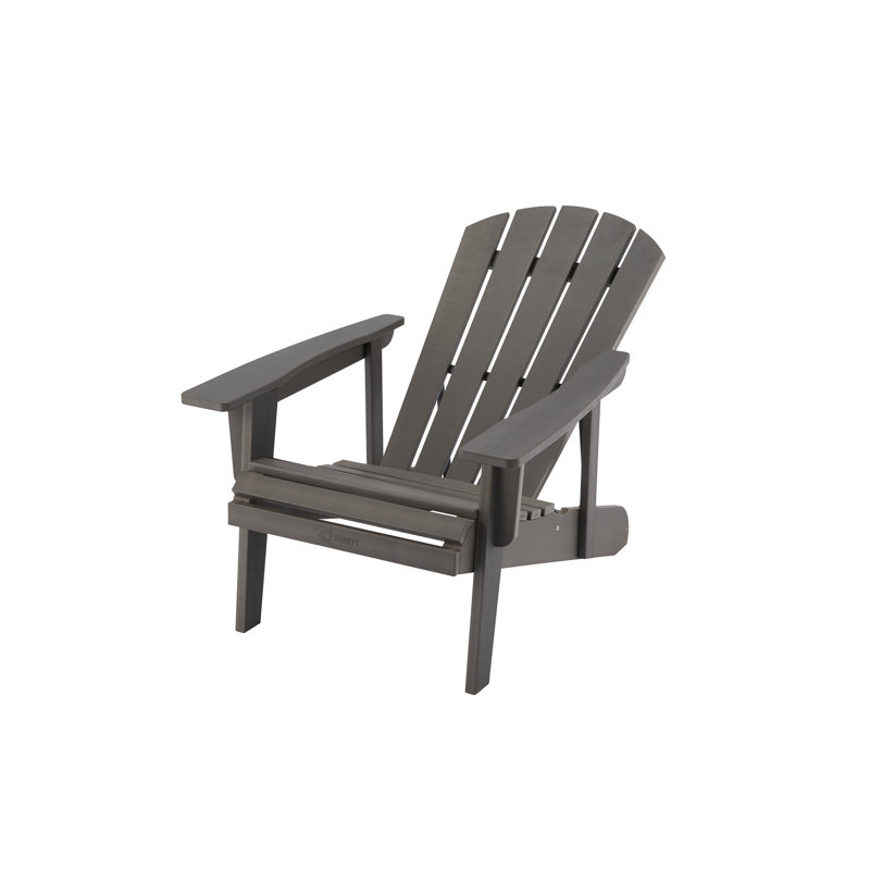 Chaise Adirondack en plastique Ayuub, Gris ardoise