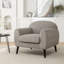 Chaise d'appoint rembourrée avec accoudoirs ronds Deivi-1632049340