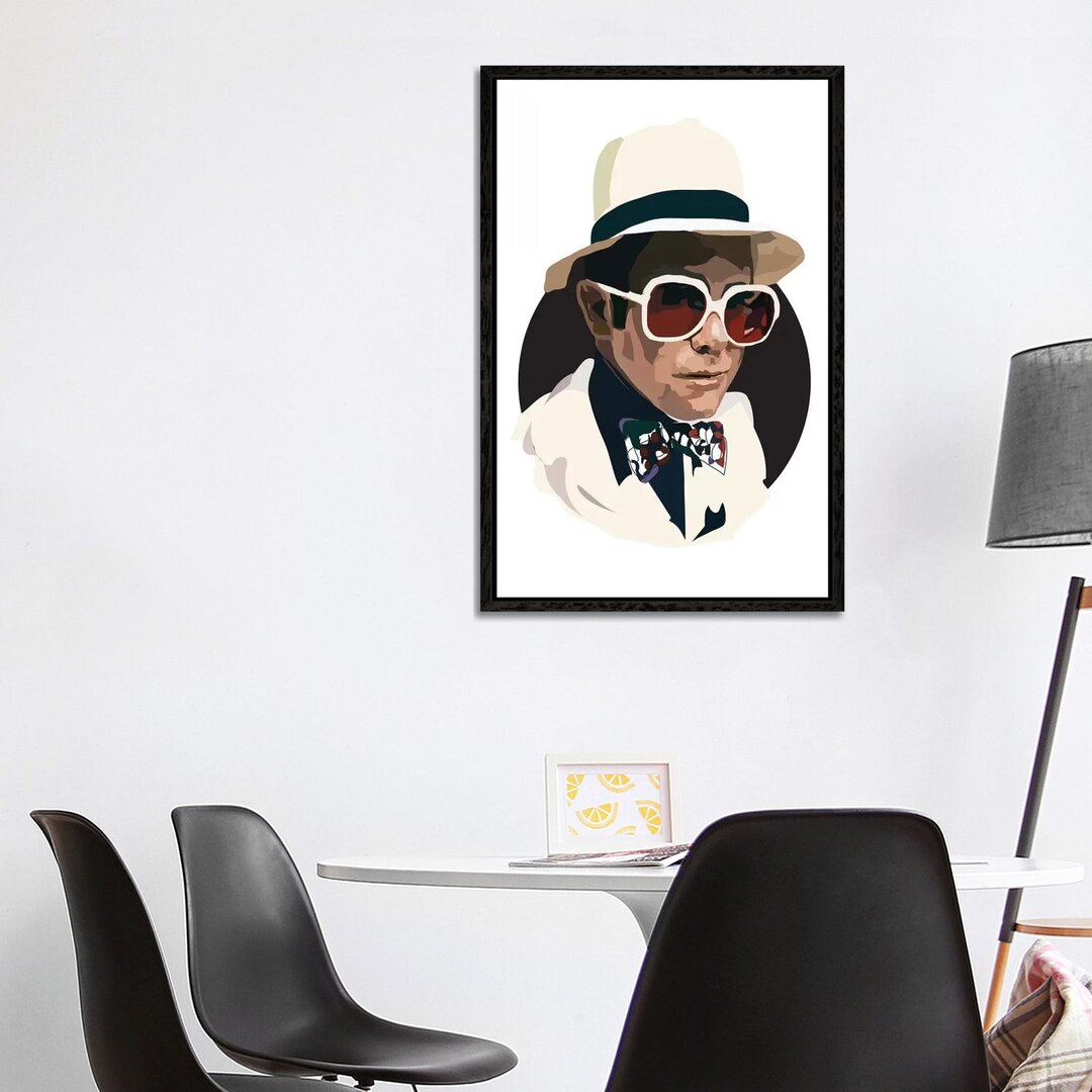 Leinwandbild - Grafikdruck „Elton John” von Anna Mckay