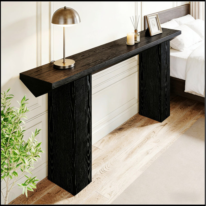 Console de conception triangulaire, table d'entrée moderne avec une finition élégante pour une esthétique et un gain de place accrus