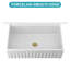 33 po x 20 po x 10 po - Station de travail blanche avec évier de cuisine en porcelaine