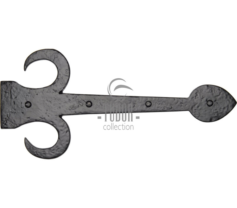 Heritage Brass The Tudor Dummy Strap Hinge Fleur de Lys Design, 30.5 cm W
