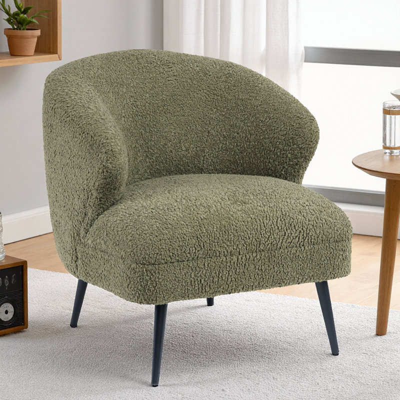 Fauteuil d'appoint Boucle Cloud-Like Comfort - Méridienne moderne et luxueuse, Vert