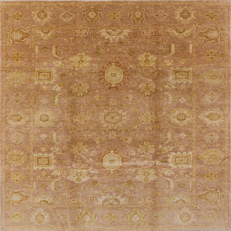 Tapis oriental brun Henshaw, Carré 8 pi