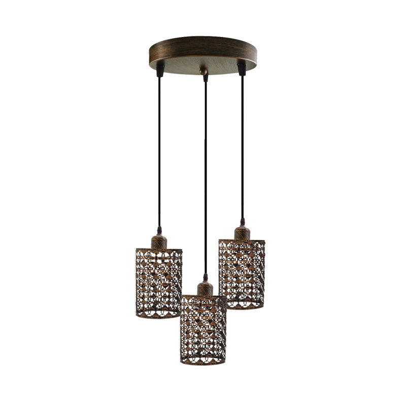 Chorio 3 - Light Cluster Pendant, Yes, Brushed Copper