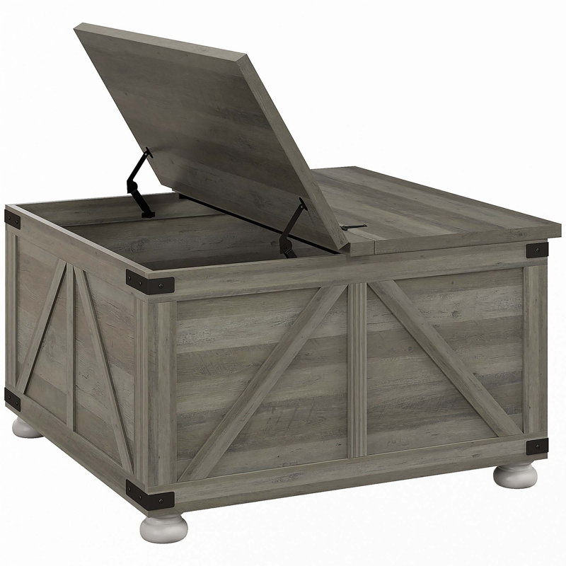 Table basse carrée Farmhouse, Gris