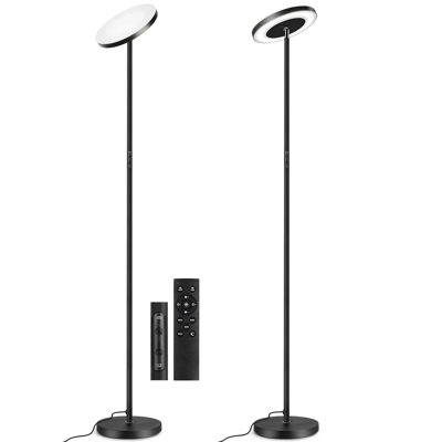Jernell 71" LED Dimmable Torchiere & Reading Floor Lamp with Remote Control, Double-Side Lighting