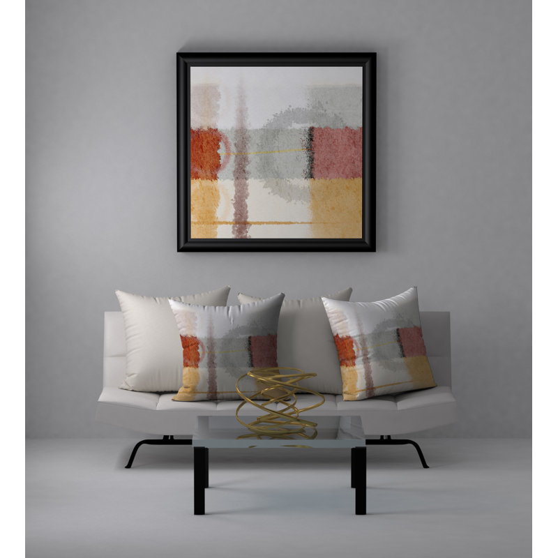 Abstract Throw Pillow, 20" H x 20" W