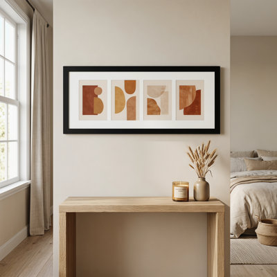 Collage Picture Frame, Fits Four 4x6 Photos with Mat 