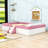 Upholstered Daybed with Fence and Stairs-1062770111