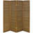 Kenabi Walnut 4-Panel Room Divider Folding Screen