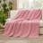 Bedsure 100% Cotton Blanket Soft Cozy Textured Herringbone Woven Blanket for All Seasons-124909471-124909485
