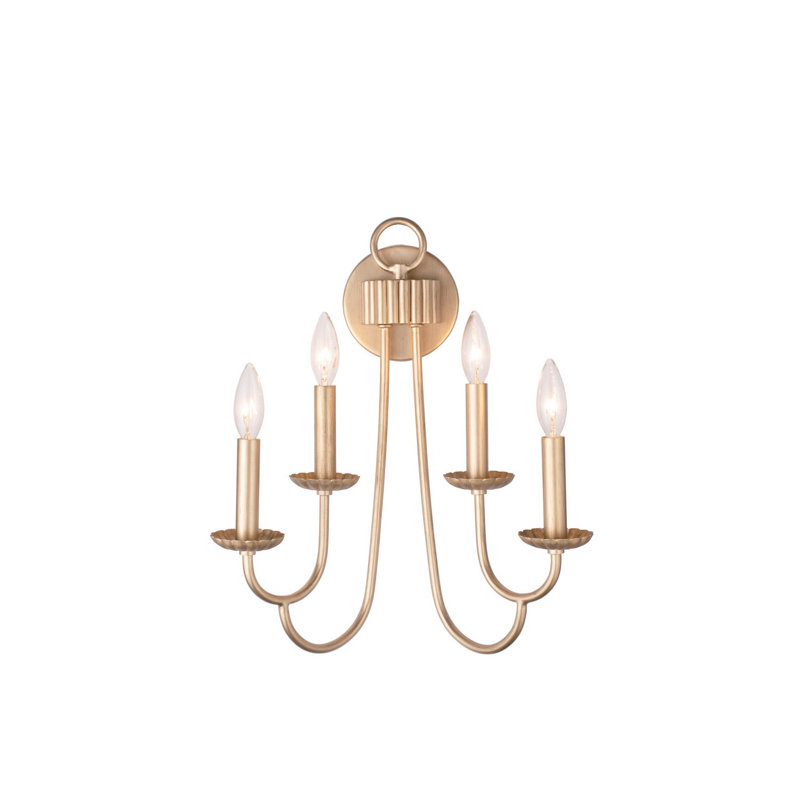 Kiera 4 LT Modern Gold Wall Sconce Kalco