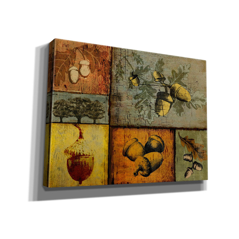 «Pines And Oak 2» par Art Licensing Studio, art mural sur toile, H 12 po x l 16 po x P 0,75 po