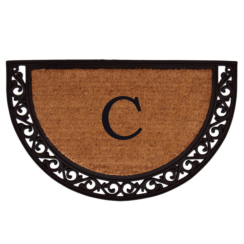 Assemgul Non-Slip Outdoor Doormat, Semi-Circle 1'6" x 2'6", C