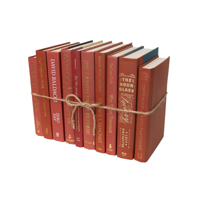 Livres décoratifs - Ensemble de livres Sienna - 1 pied de livres rouges