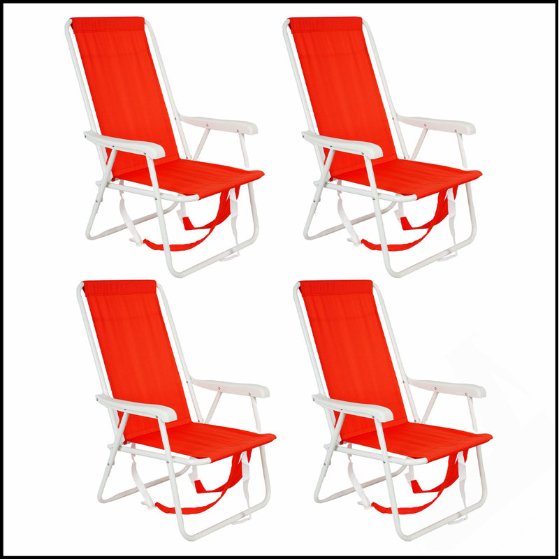 Backpack Beach Chairs For Adults With 300 LBS Capacity, Pouch Straps, Lightweight Reclining Aluminum Frame, And Lay-Flat Design