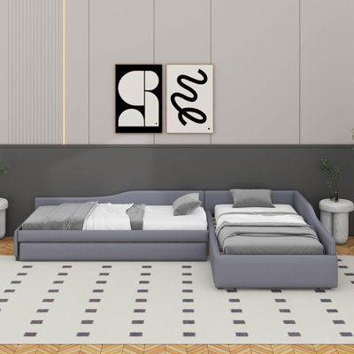 Upholstered Double Twin Size Daybed With Drawer And Trundle