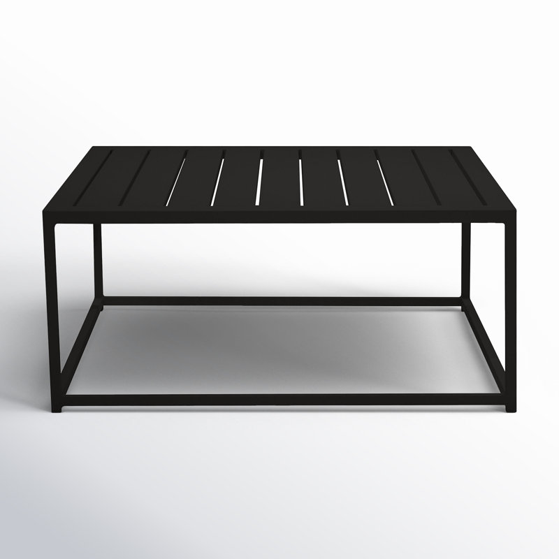 Marselia Black Aluminum 36'' Outdoor Side Table