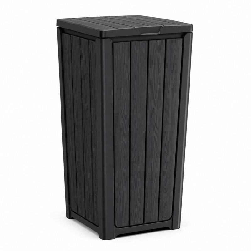Cachette en résine pour le rangement des déchets à l'extérieur