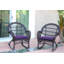 Chaise berçante en osier avec coussins Berchmans-24032187-24032182