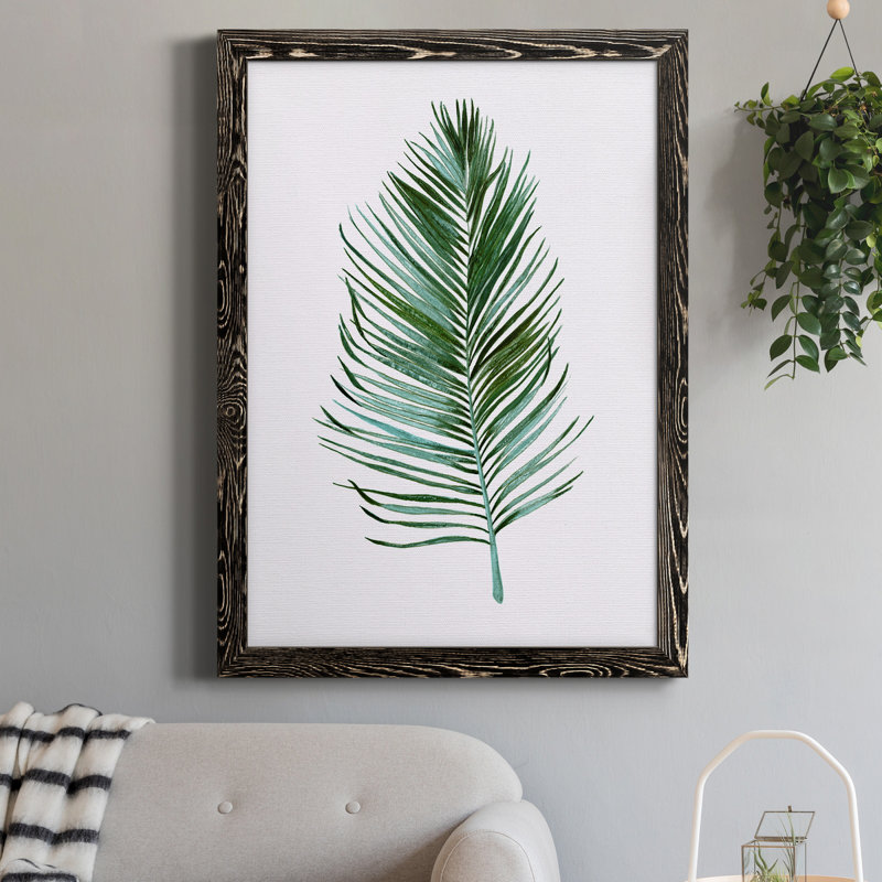 Sage Frond I - cadre photo, impression sur toile, Toile avec cadre noir, H 20 po x l 17 po x P 1 po