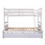 Lit simple superposé au dessus d'un lit double avec rangement-130125448