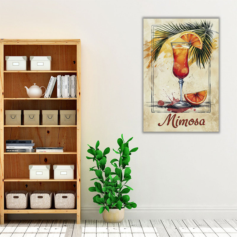 «Mimosa Drink», reproduction d'art sur toile, H 24 po x l 16 po