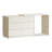 L-shaped Solid Wood Desk with Movable Body