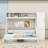 Nodine Wood Murphy Bed with Shelves and Drawers-934582049-934582055