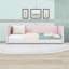 Lit simple tapissier sur pied avec accoudoirs-129345885