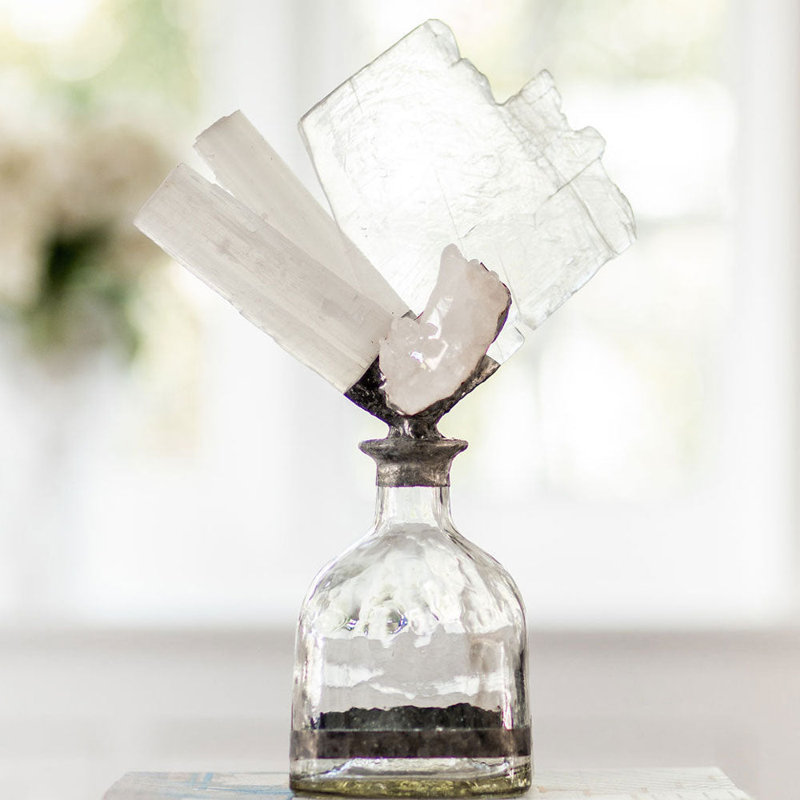 Selenite Handmade Decorative Bottle