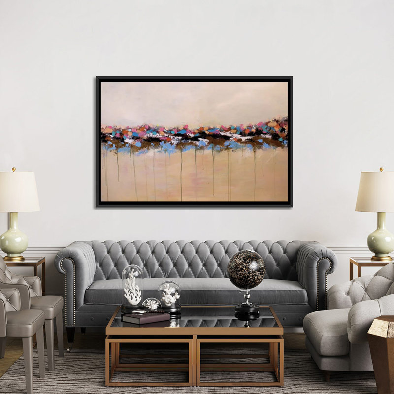 «Emotion in Color», reproduction sur toile, H 18 po x l 26 po x P 1,5 po, Toile avec cadre noir, Pas de tapis