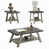 Plateau de table brun / base grise sélectionné