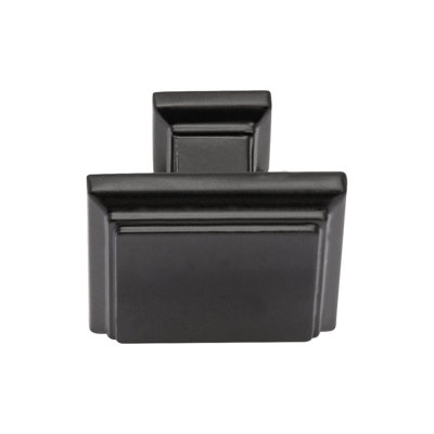 Utopia Alley Dover Cabinet Ring Pull Knob - Decorative Cabinet Drop Pull Knobs for Cabinets and Drawers - Vintage Cabinet Hardware with Hand Finished Matt Black - Metal Drawer Pull Knobs 1.26"