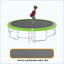 Trampoline 16FT avec barre d'équilibre et panier de basketball, trampoline d'extérieur renforcé de type ASTM avec filet d'enclos-124610207