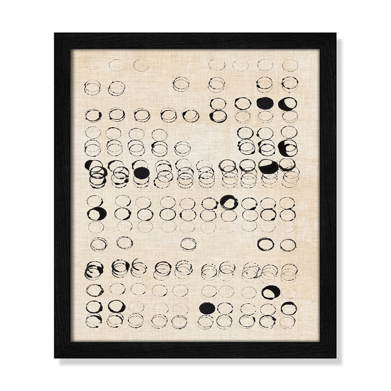 «Dots and Dots Print» par Casa Fine Arts, Impression encadrée noire sans passe-partout, H 15 po x l 13 po x P 0,75 po