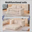 Canapé-lit à causeuse avec mousse à mémoire de forme et structure en acier - sans assemblage, conception convertible 2-en-1, tissu en velours côtelé - canapé compact pour les petits espaces, les appartements, le bureau à domicile et la chambre à coucher-1531506640