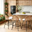 Swivel Upholstered Chenille Bar Stool-1268891584
