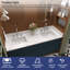 Comptoir de salle de bain double 60 po avec lavabo 60 po - Pour meuble-lavabo, sans armoire