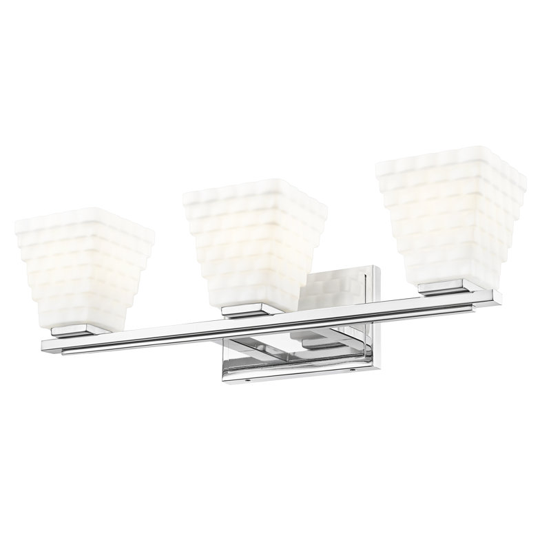 Ensemble de meuble-lavabo 3 lumières Teyona, Chrome poli
